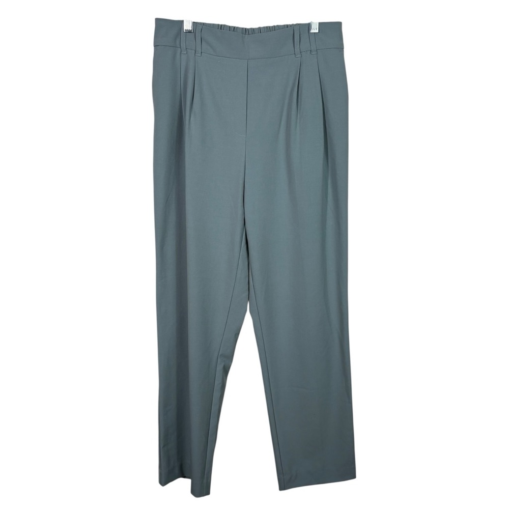 C By One Light Blue Pleated Front High Waisted Stretch Slack Pants Small Office